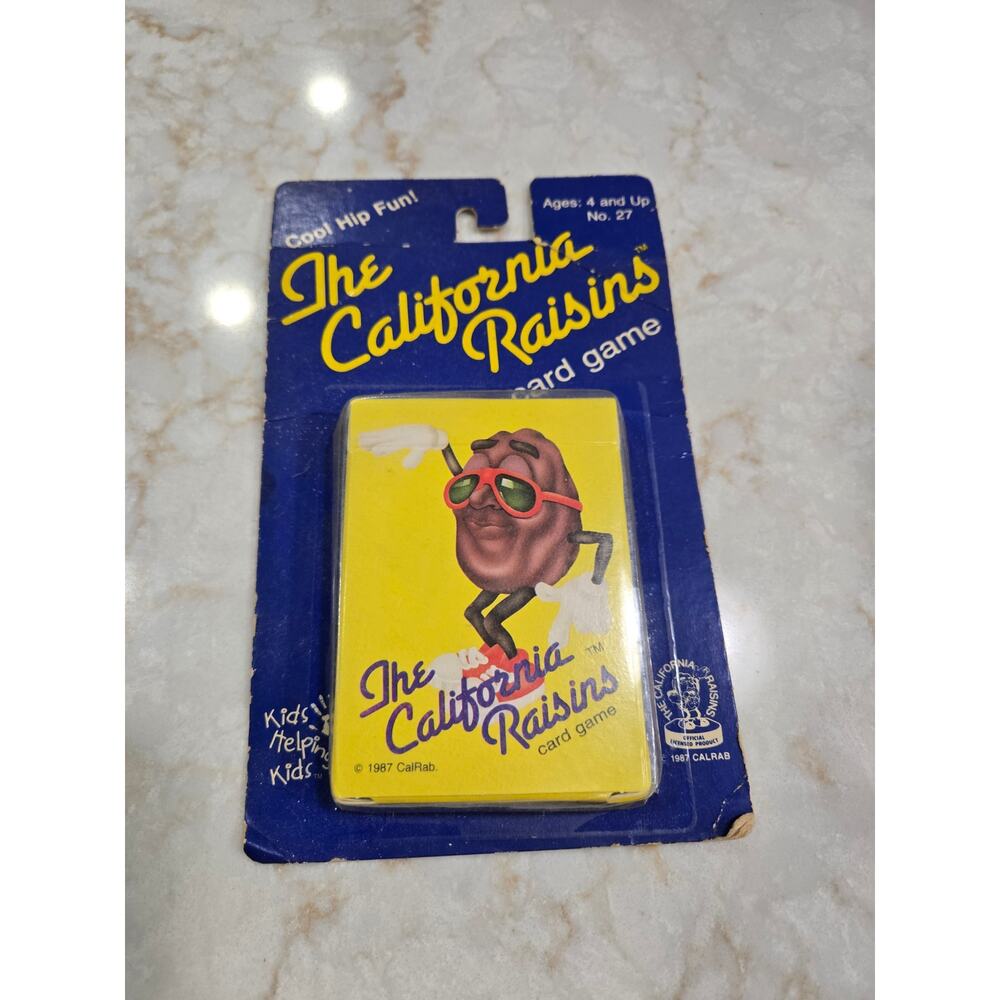 Vintage 1987 California Raisins Card Game Original Package Make A Wish